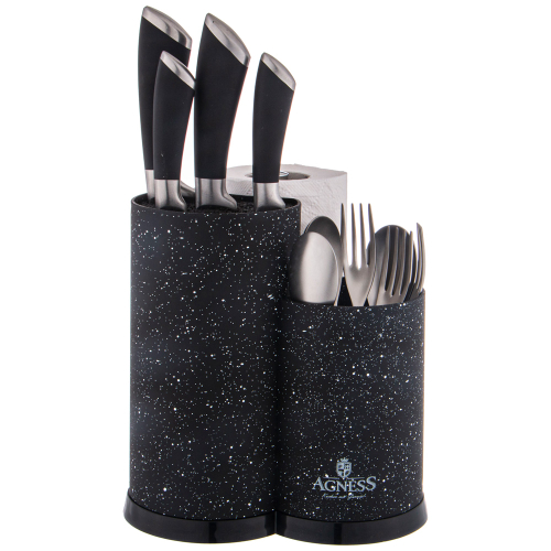 Подставка для ножей Agness c держателем для полотенец