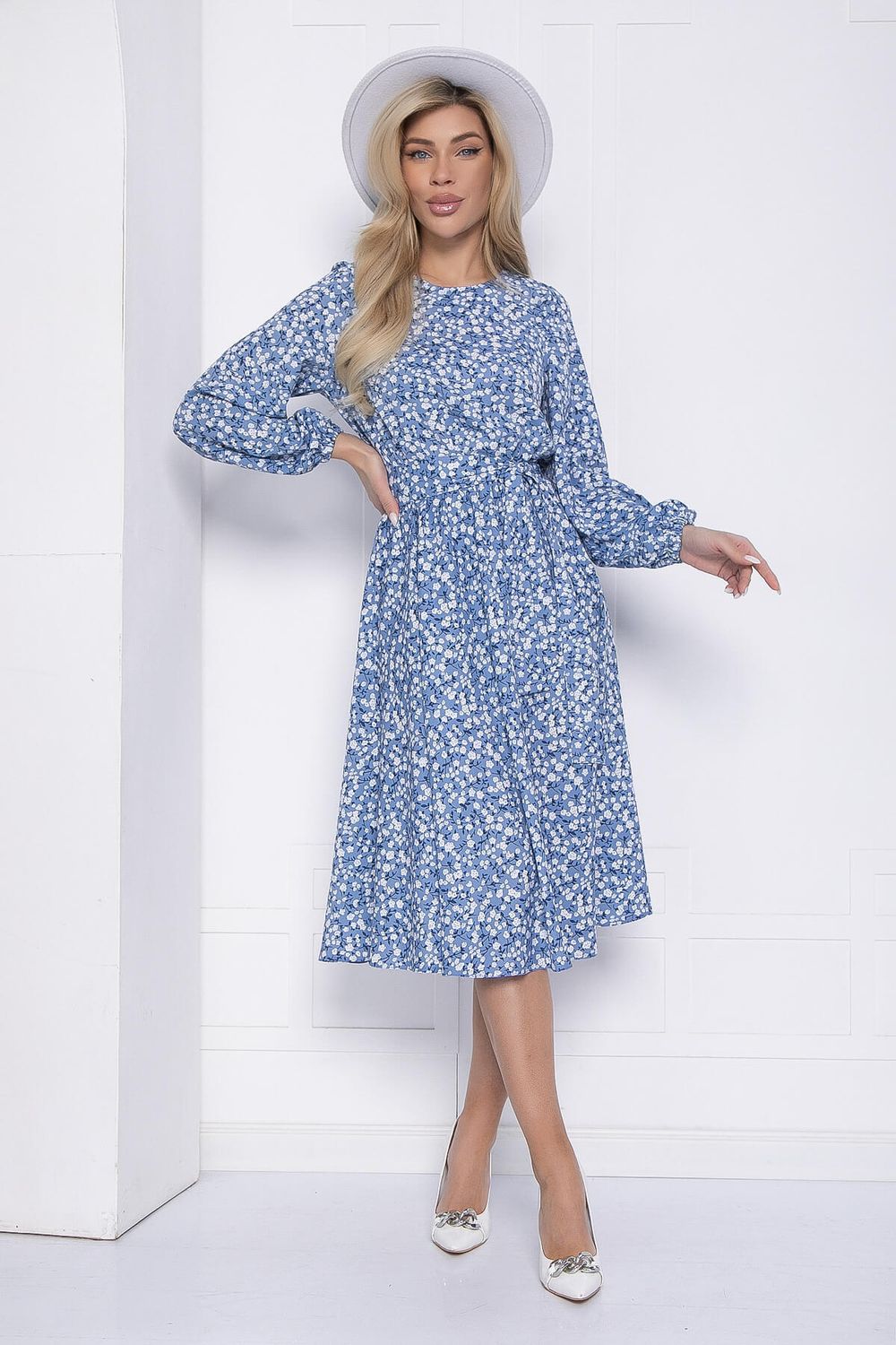 Платье Трепетная нежность (синее) П12454-8 LT Collection