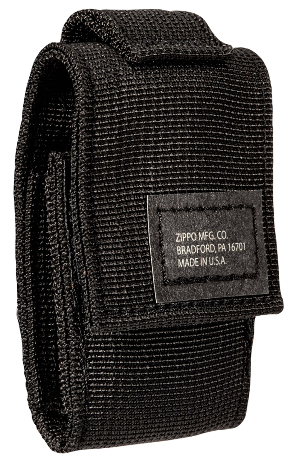 Чехол для зажигалки Zippo с фиксатором на ремень, черный