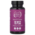Happy Healthy Hippie, Go With The Flow, средство для гормонального баланса и облегчения состояния, 60 растительных капсул