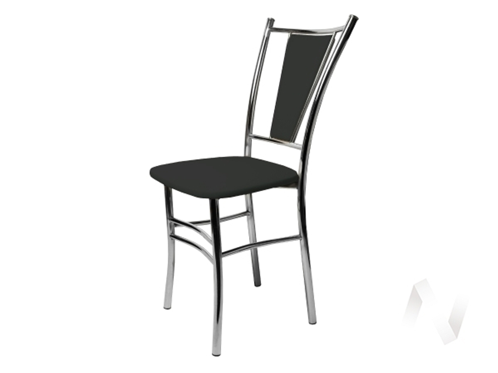 Стул Марсель (опоры хром/блисс кожзам черный)