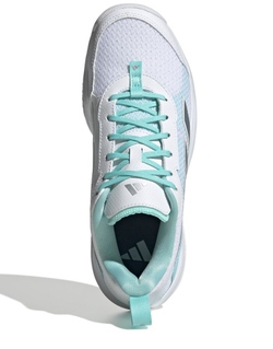 Женские теннисные кроссовки Adidas Avaflash - cloud white/silver metallic/flash aqua
