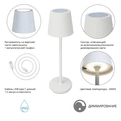 Уличный настольный светильник Arte Lamp