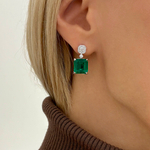 Серьги с Изумрудами и Бриллиантами, E0070-51/1