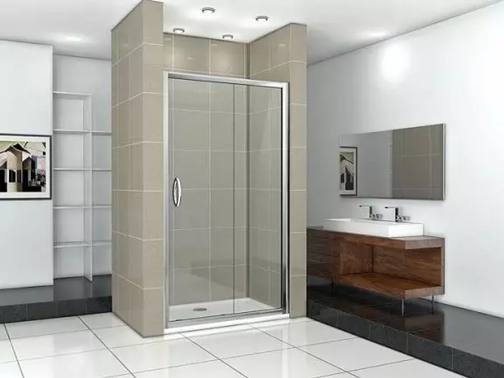 Душевая дверь в нишу Bas Infinity WTW-110-C-CH 110*185 с поддоном 3см