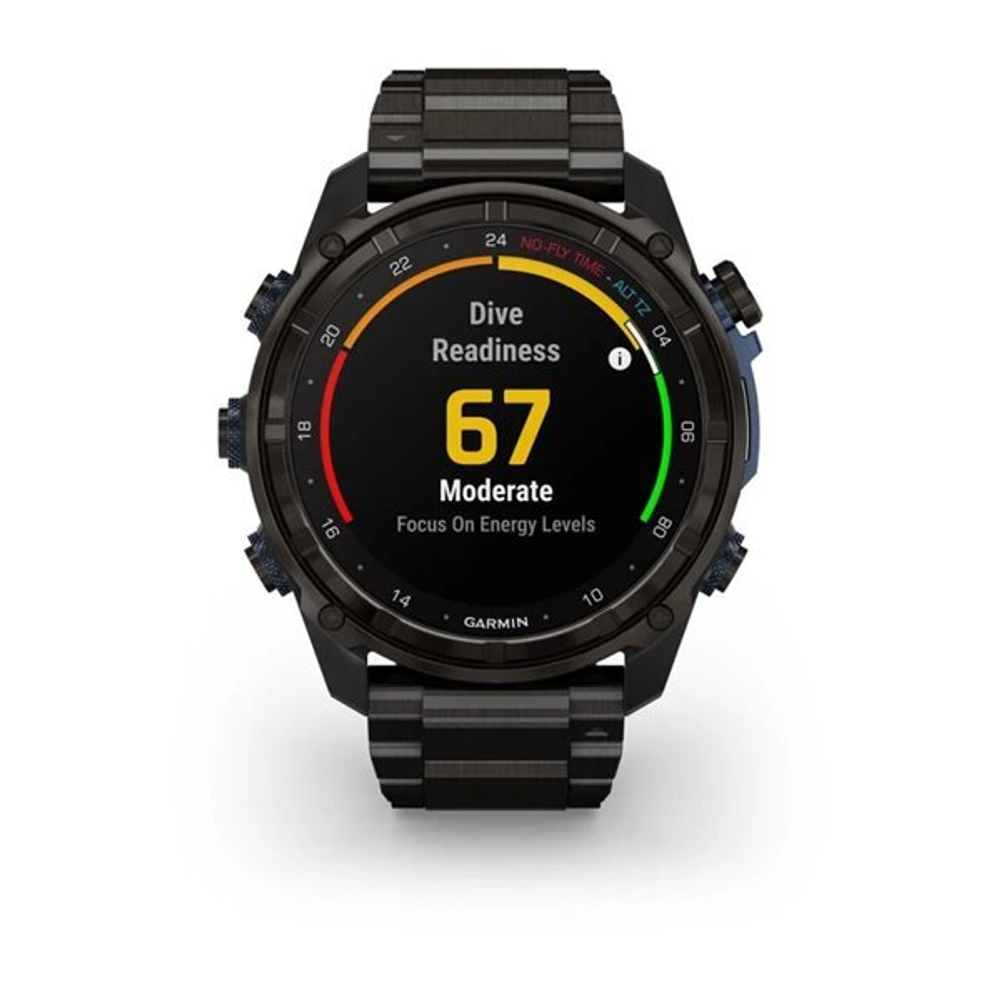 Смарт часы Garmin Descent MK3i - 51 мм карбоново-серые DLC титановые с DLC титановым ремешком
