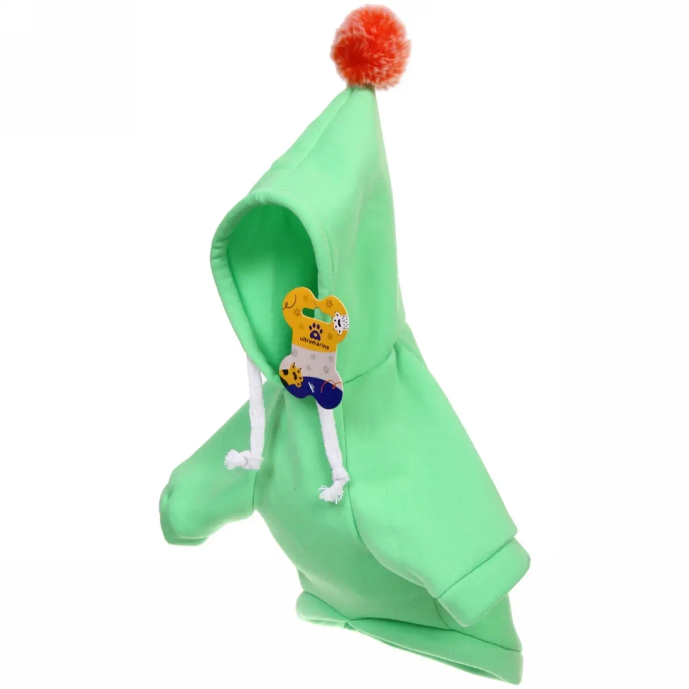 Кофта - толстовка с капюшоном для собак мелких пород «МОДНЫЙ БРО», бон бон, цвет мятный, М (34*21*23см) Ultramarine