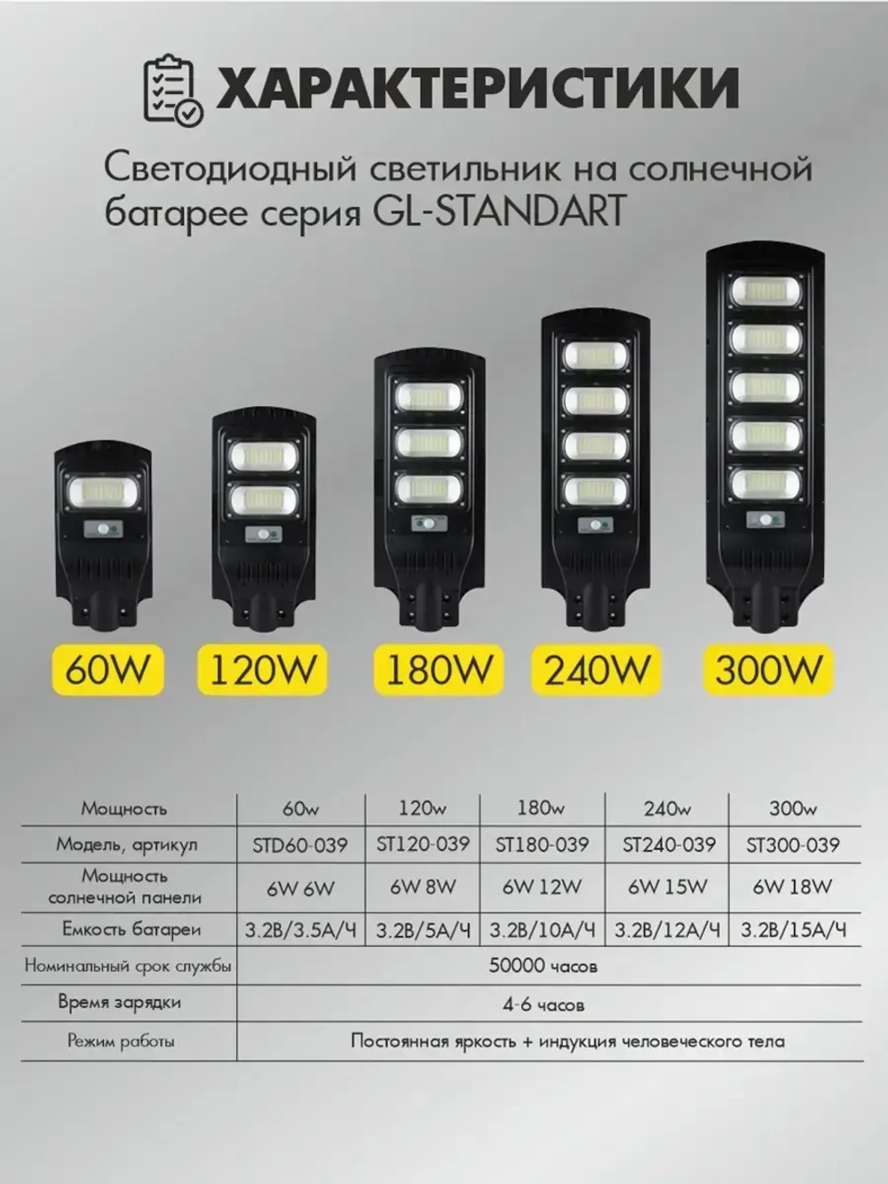 Светильник на солнечной энергии STD300