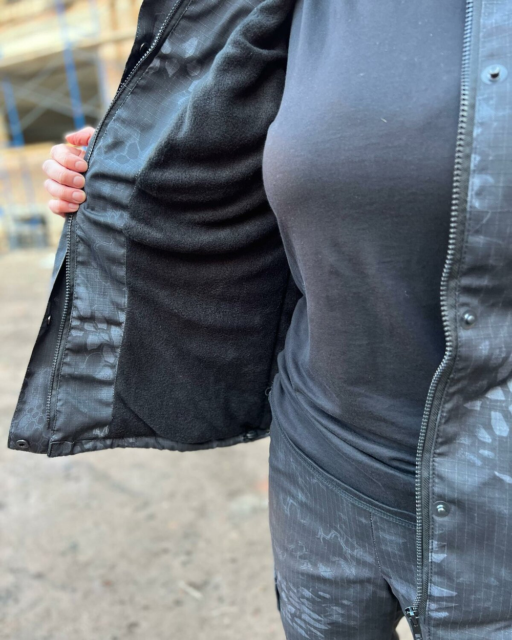 Женская горка "Валькирия" флис осень зима /черный питон/