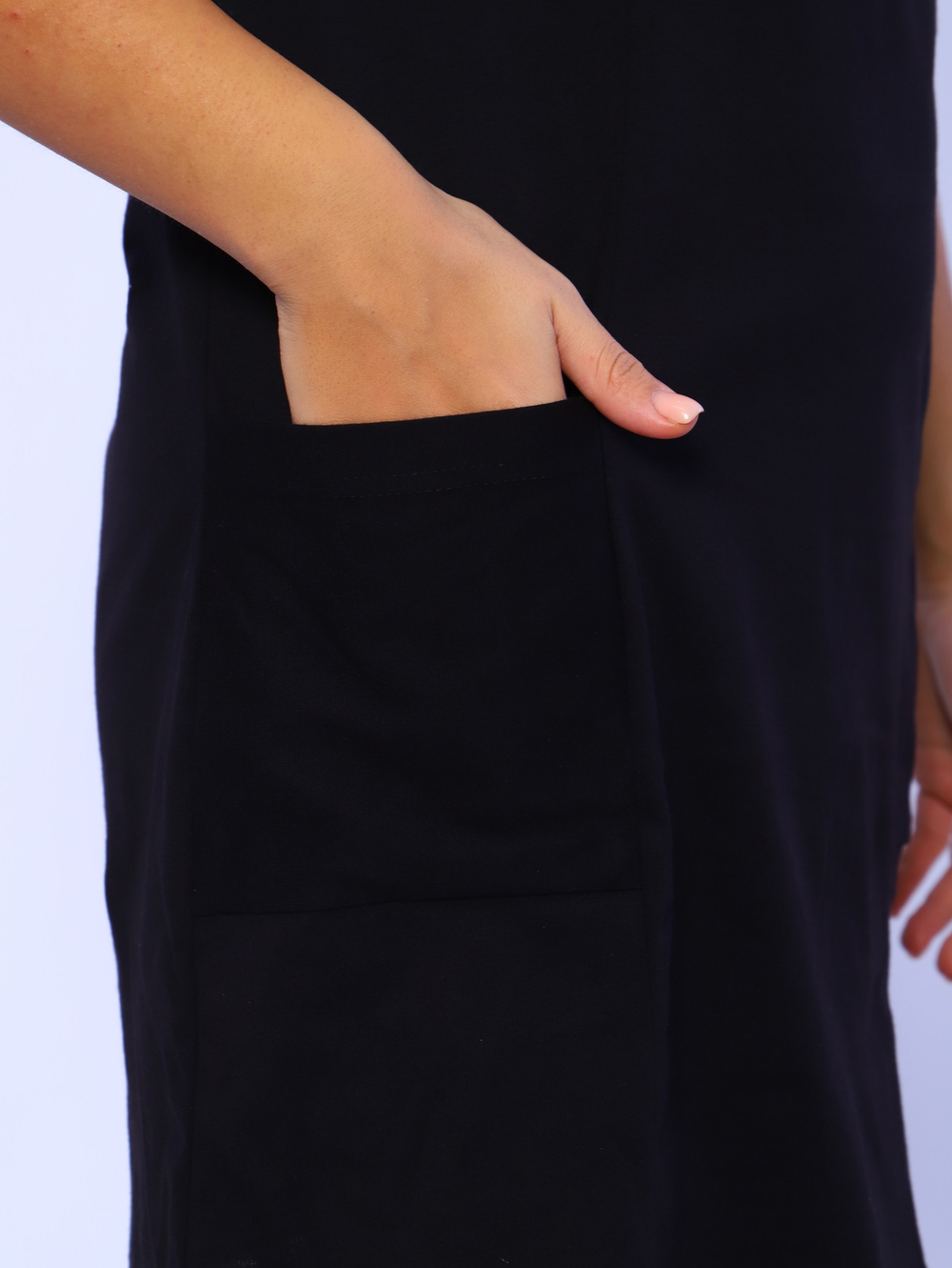 Туника платье домашнее большие размеры 270- ОДТ, Черный