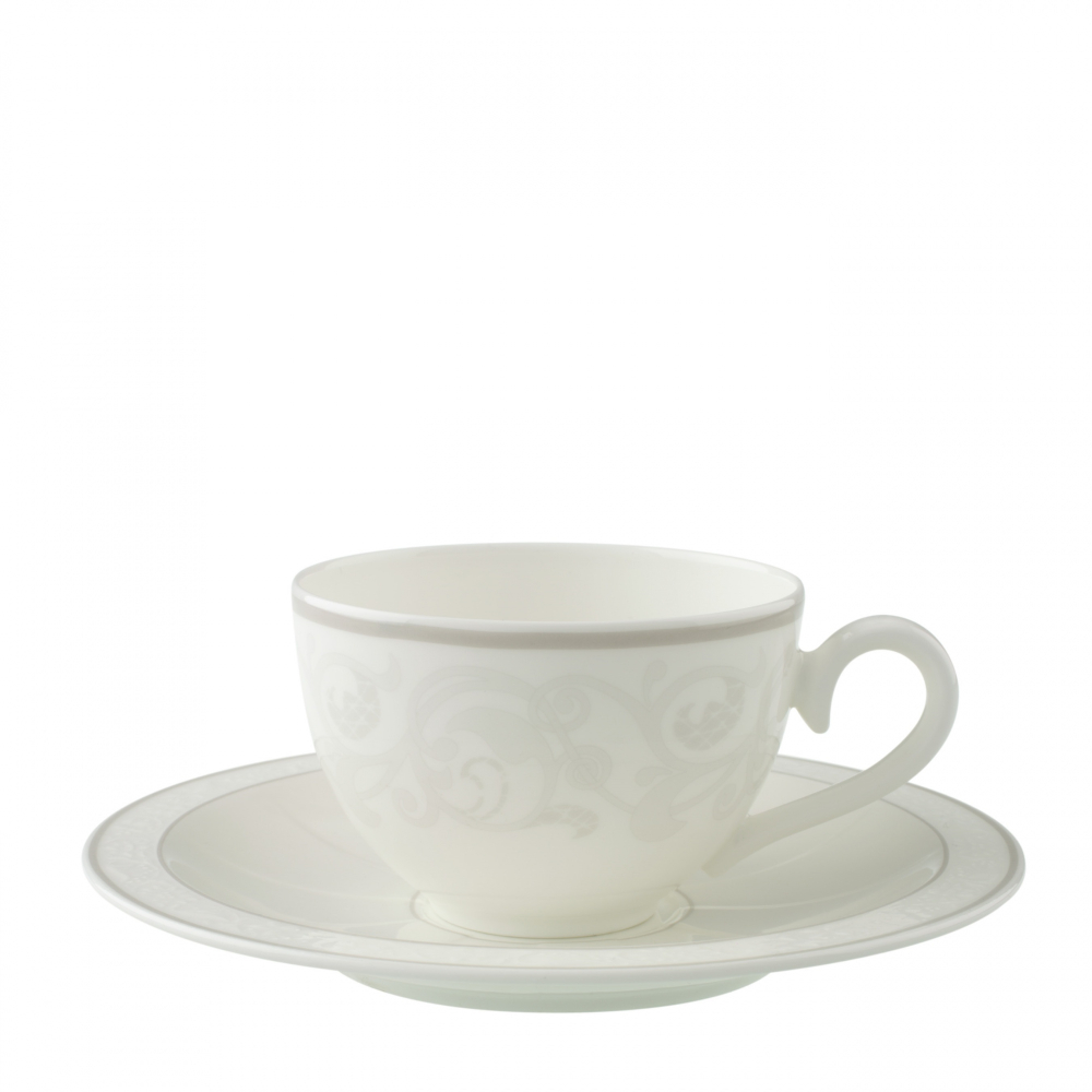 Villeroy & Boch Чашка с блюдцем Gray Pearl 200 мл для кофе/чая 10-4392-1310 + 10-4392-1300