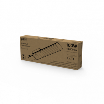 Уличный светильник на столб КСС "Ш" 100Вт 3000К 629534100 черный Avenue Gauss