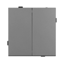 Механизм выключателя двухклавишный непроходной SWT-TENDO-MK02-PL-GR (230V, 10A) (Arlight, -) 054060