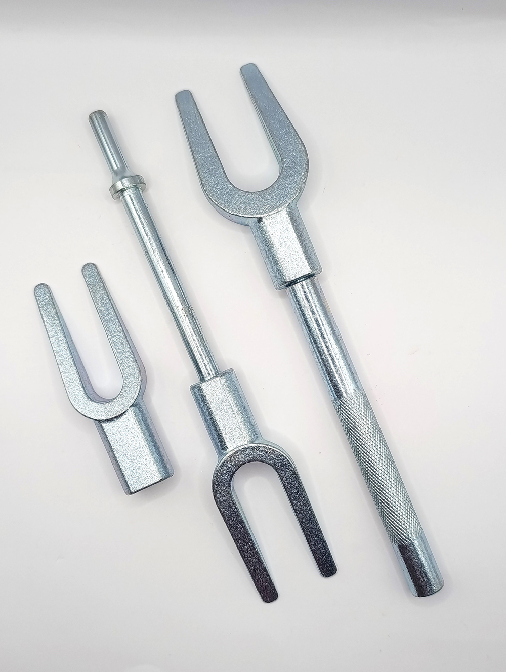 Съемник шаровых опор вилочного типа и рулевых тяг, вилка (5 предметов). Набор вилочных съемников шаровых соединений