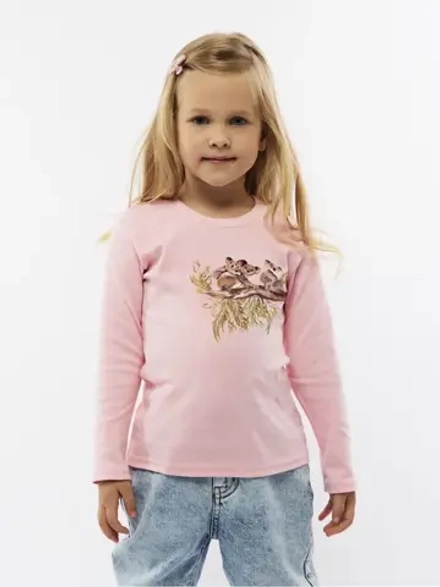 Лонгслив для девочки детский хлопок 100%