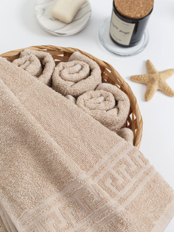 Полотенце махровое, г/к, 30х50, арт. ВТ 30-50Г, 380 гр/м2, цвет: 022-бежевый,