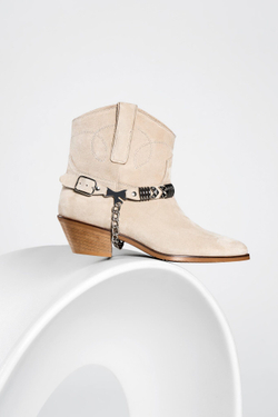 Казаки из натуральной замши со съемными ремешками WESTERN