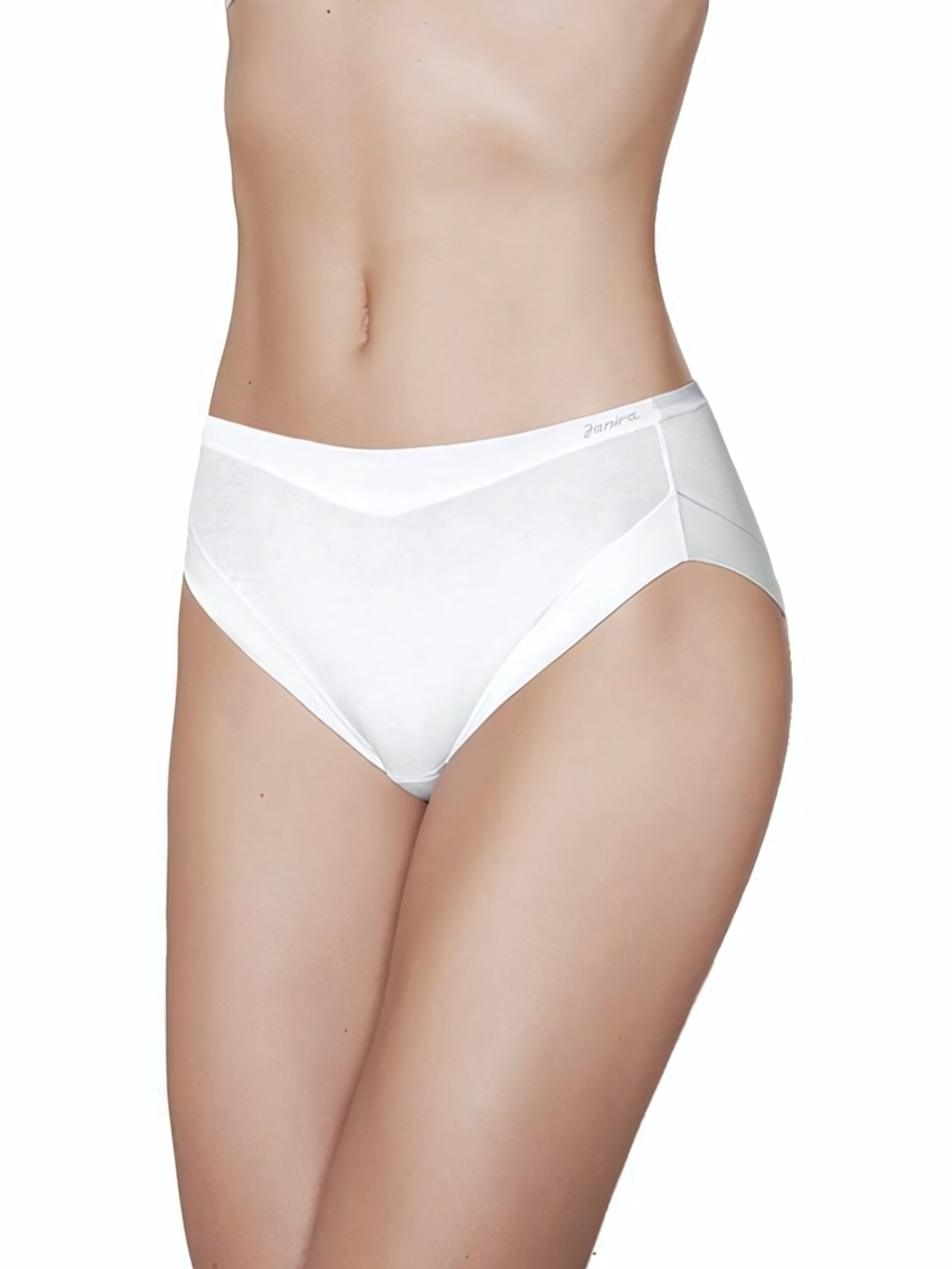 Трусики-слип со средней линией талии Cotton Band (Размер: XL) (Цвет: телесный)