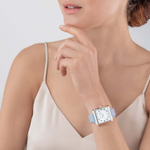 Комплект Coeur de Lion часы и браслет Light Blue-Mother of pearl 7630/53-0753 цвет голубой, серебряный