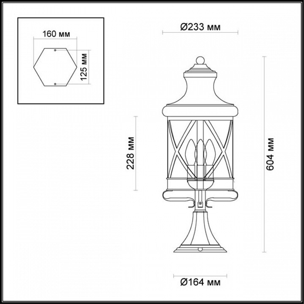 Уличный наземный низкий светильник Odeon Light 4045/3B