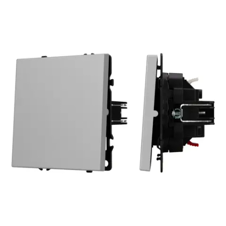 Механизм выключателя одноклавишный проходной SWT-NOBE-MKP1-SFPL-IS (230V, 10A) (Arlight, Никель) 059433