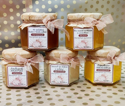 Подарок маме. Набор мёда из 5 баночек по 0,150 гр.