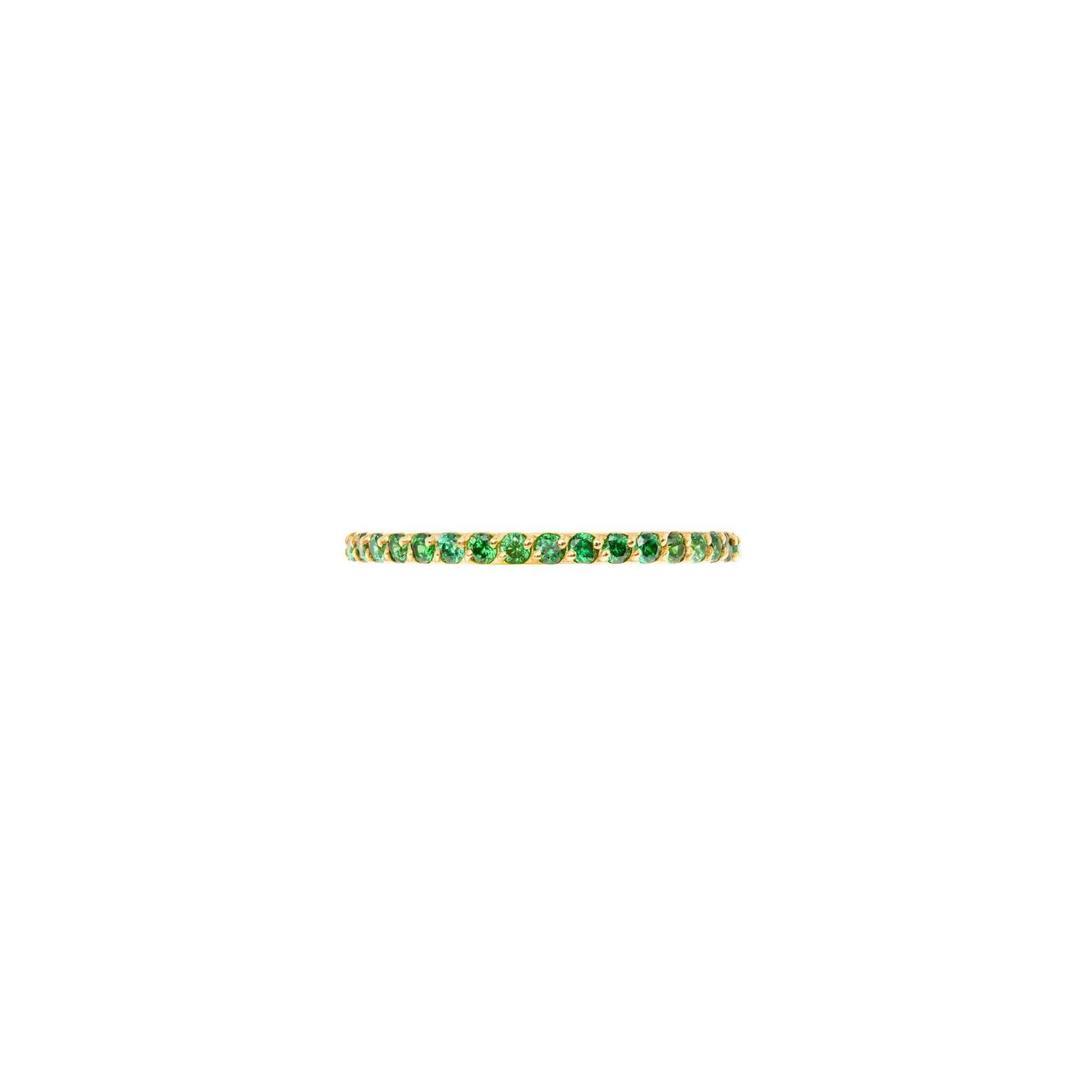 Кольцо Pave Tiny Ring – Gold Green