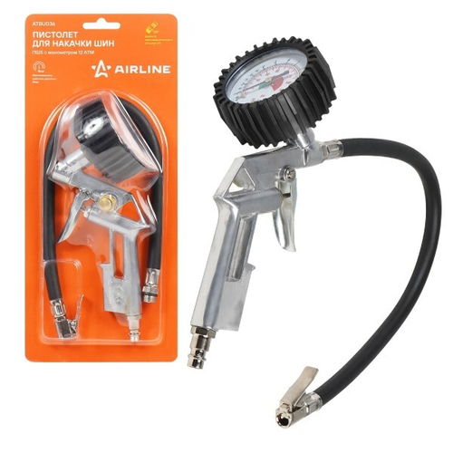 Пистолет для подкачки шин ПШ5 с манометром  12 Атм. (AIRLINE)