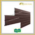 Сайдинг металлический L -Брус ХL Norman MP ПЭ- RALL 8017 Шоколадно-коричневый 0.5мм