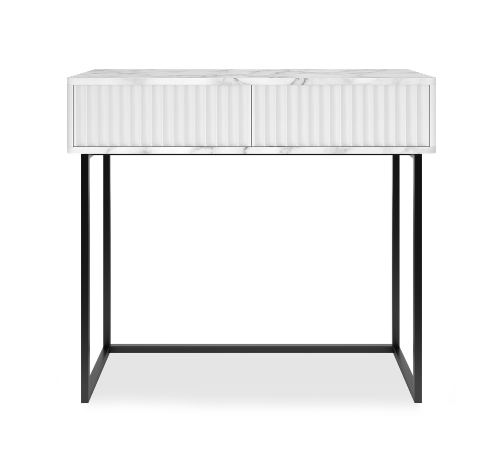 Туалетный столик консоль ROYAL 5011 эко (Мрамор Каррара-Черный)