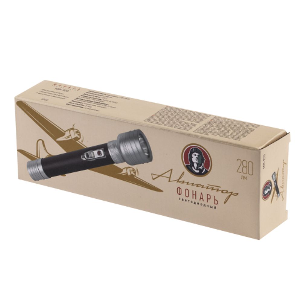 Светодиодный фонарь ЭРА Универсальные MB-903 Авиатор ручной на батарейках 3 Вт в подарочной упаковке