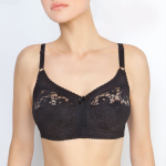 Бескаркасный бюстгальтер с мягкой кружевной чашкой (Размер: 90F) (Цвет: пудровый)