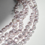 Хрустальный жемчуг в форме монетки, розовый, 13мм