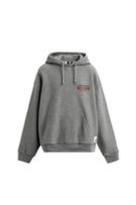 ZARA ХУДИ С НАДПИСЬЮ, СЕРЫЙ МЕЛАНЖ