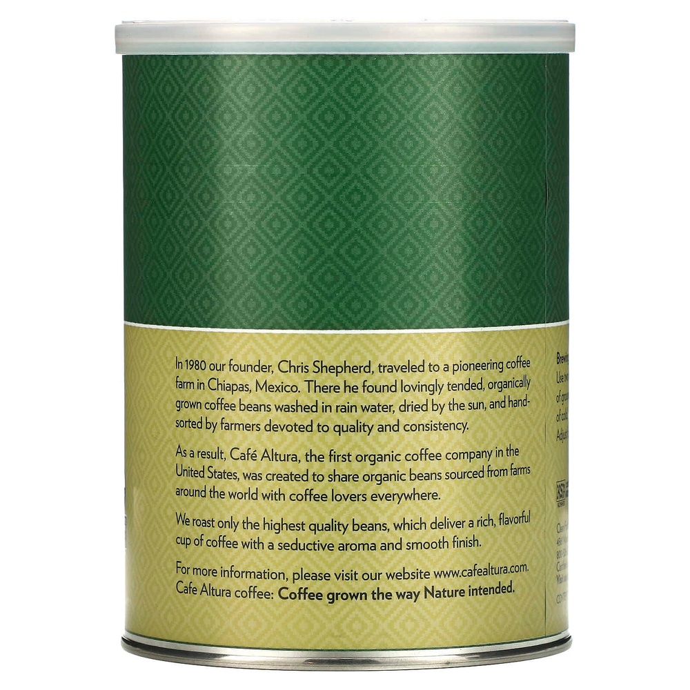 Cafe Altura, Органический кофе, классической обжарки, молотый, 340 г (12 унций)