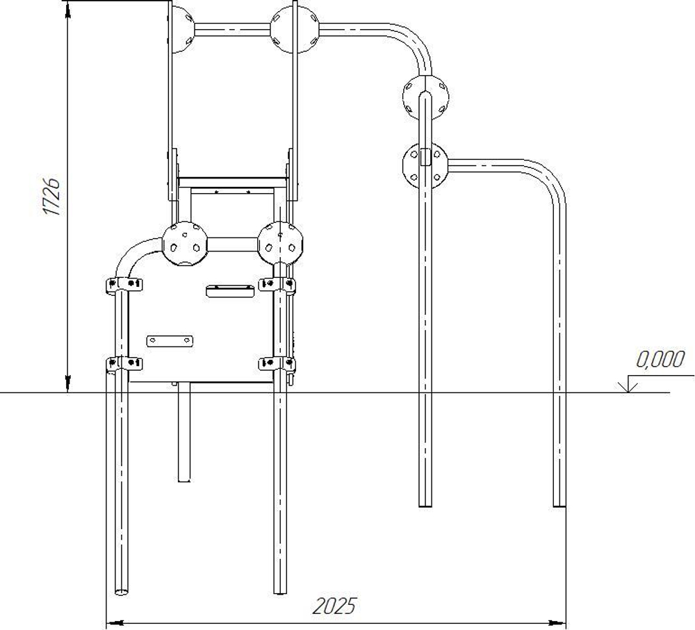 Детский спортивно-игровой комплекс с горкой серия "Сфера" Romana 057.05.00