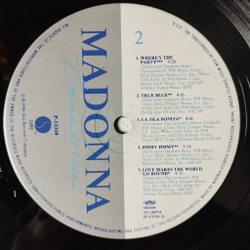 Винтажная виниловая пластинка LP Madonna True Blue (Japan 1986) (Obi) Papa Dont Preach