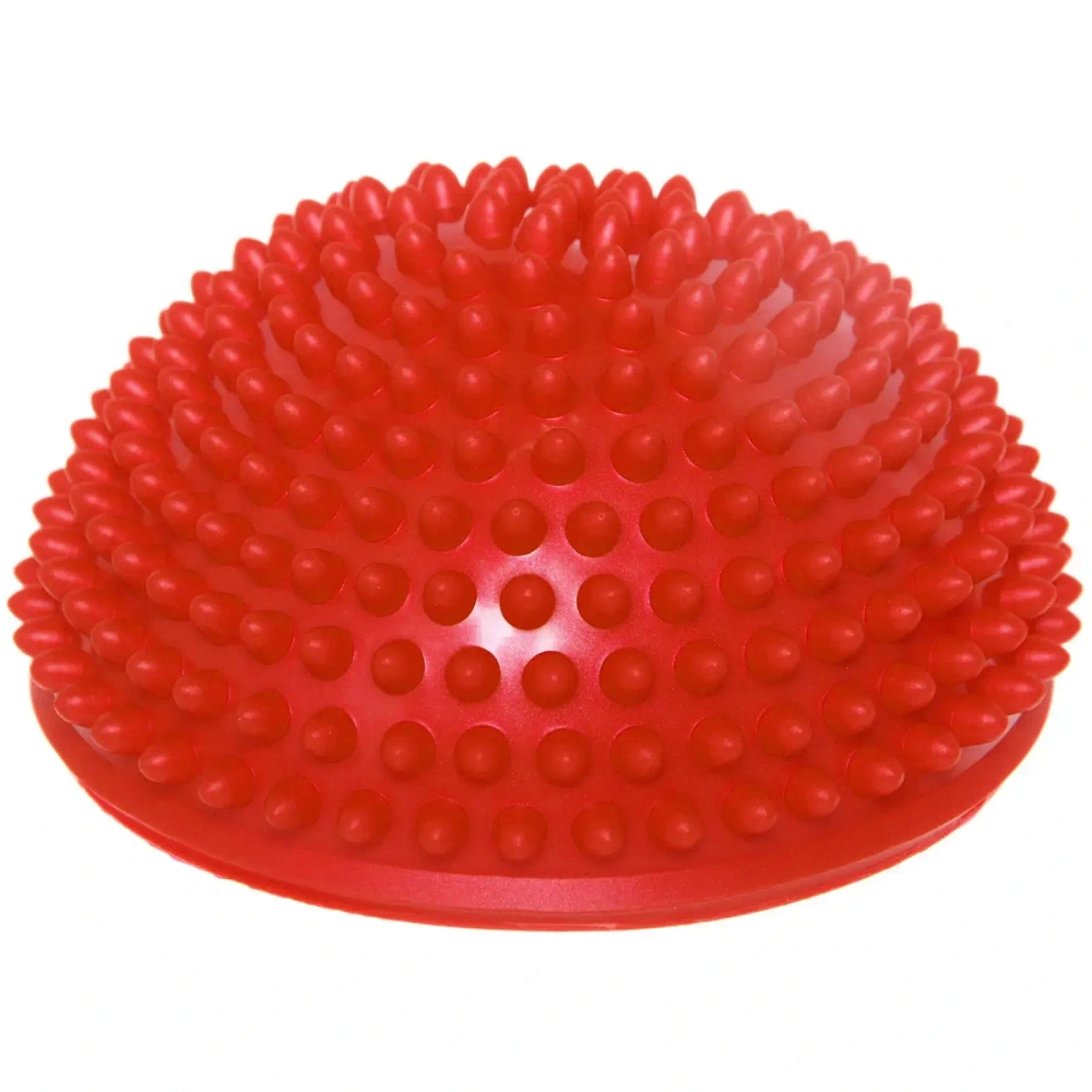 Массажная полусфера «Ежик» d-16 см, красный
