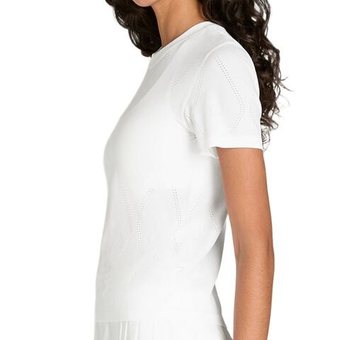 Женская теннисная футболка Wilson Seamless Short Sleeve - bright white