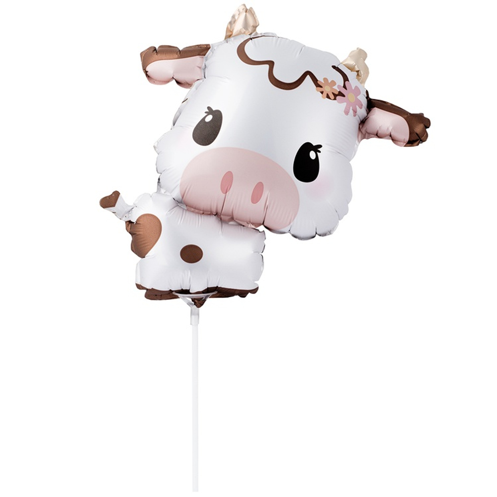 Шар Фольгированный Корова милая (Белый)