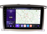Магнитола для Toyota Land Cruiser 100, Lexus LX470 2002-2007 (экран климата снизу) - Carmedia OL-1698-IJ Android 10, 8-ядер, 4G SIM-слот