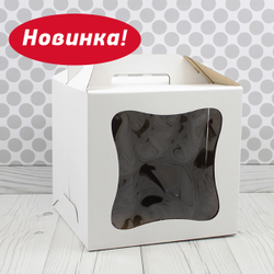 Коробка под торт с ручками 26 х 26 х 25 см