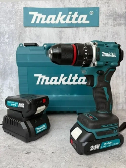 Makita DDF021CD201 УСИЛЕННЫЙ шуруповёрт ударный бесщёточный в противоударном кейсе, 2 АКБ, 24V, 6.0 Ач