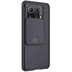 Чехол от Nillkin CamShield Pro Case для Xiaomi Mi 11 Pro, двухкомпонентный черного цвета с защитной шторкой для камеры