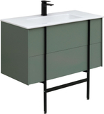 Тумба с раковиной Allen Brau Reality 90 см 1.32006.CGM олива матовый
