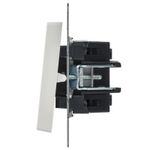 BRITE Выключатель 2-клавишный с индикацией 10А ВС10-2-1-БрБ белый IEK