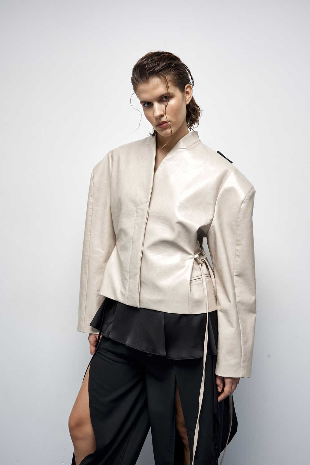 Куртка кожаная SAVAGE Ivory