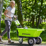 Тележка садовая аккумуляторная самоходная GREENWORKS G40GC 40В,106л,без АКБ и ЗУ (7400007)