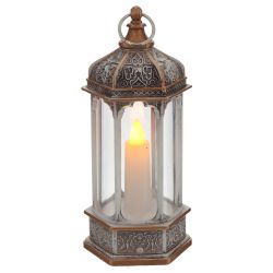GAEM Изделие декоративное "Фонарь" с подсветкой (3хАG13), L5,5 W6 H13,5 см, 4в.