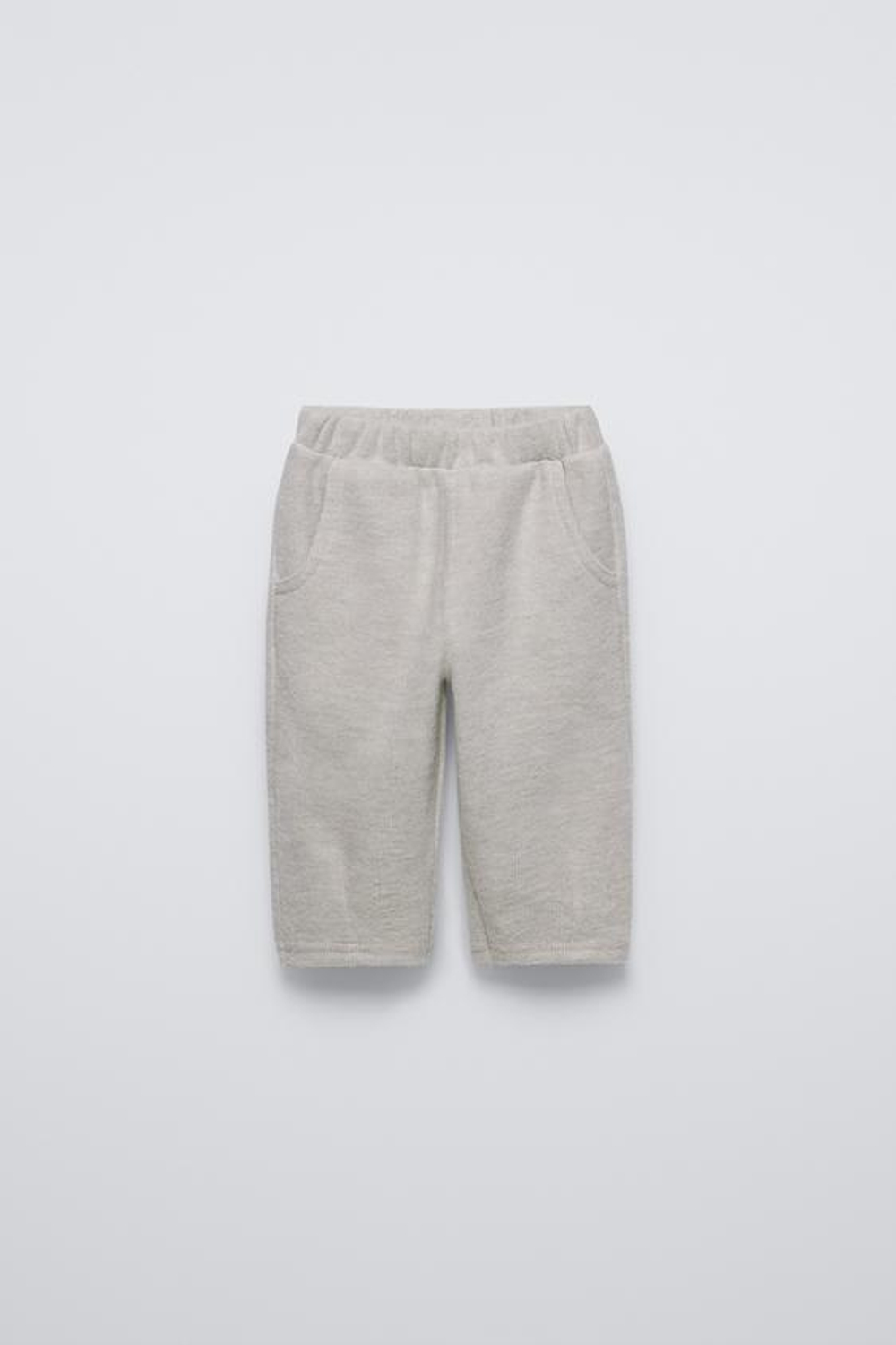 ZARA БРЮКИ BAGGY SOFT TOUCH, ПЕСОЧНЫЙ С МЕЛАНЖЕВЫМ ЭФФЕКТОМ